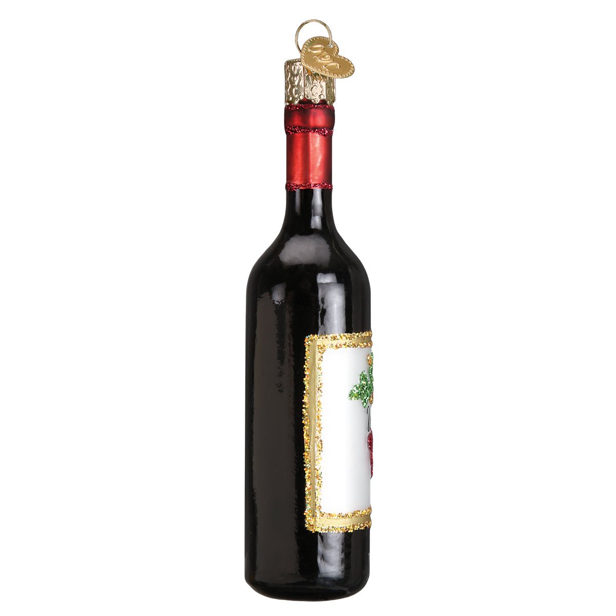 Red Wine Bottle Ornament - #themonogram manor #