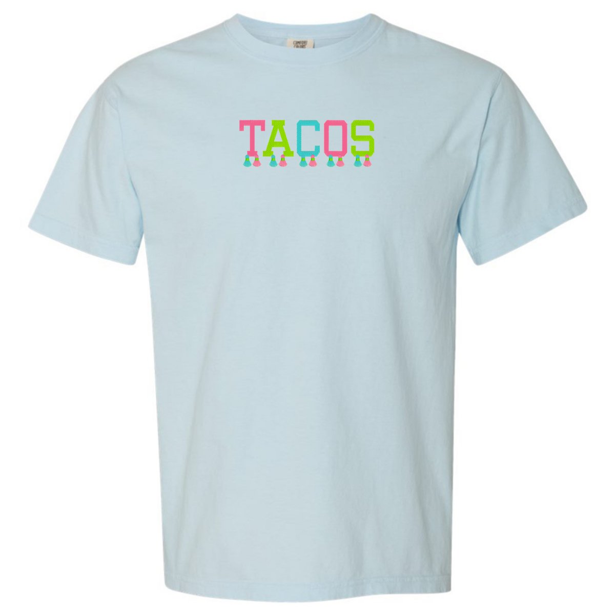 Embroidered Tasseled 'Tacos' T-Shirt - themonogram manor 