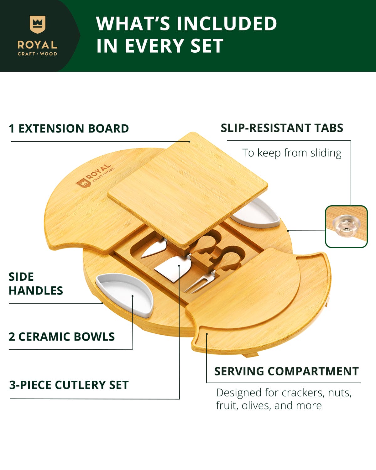 Cheese Board Set, Round - themonogram manor 