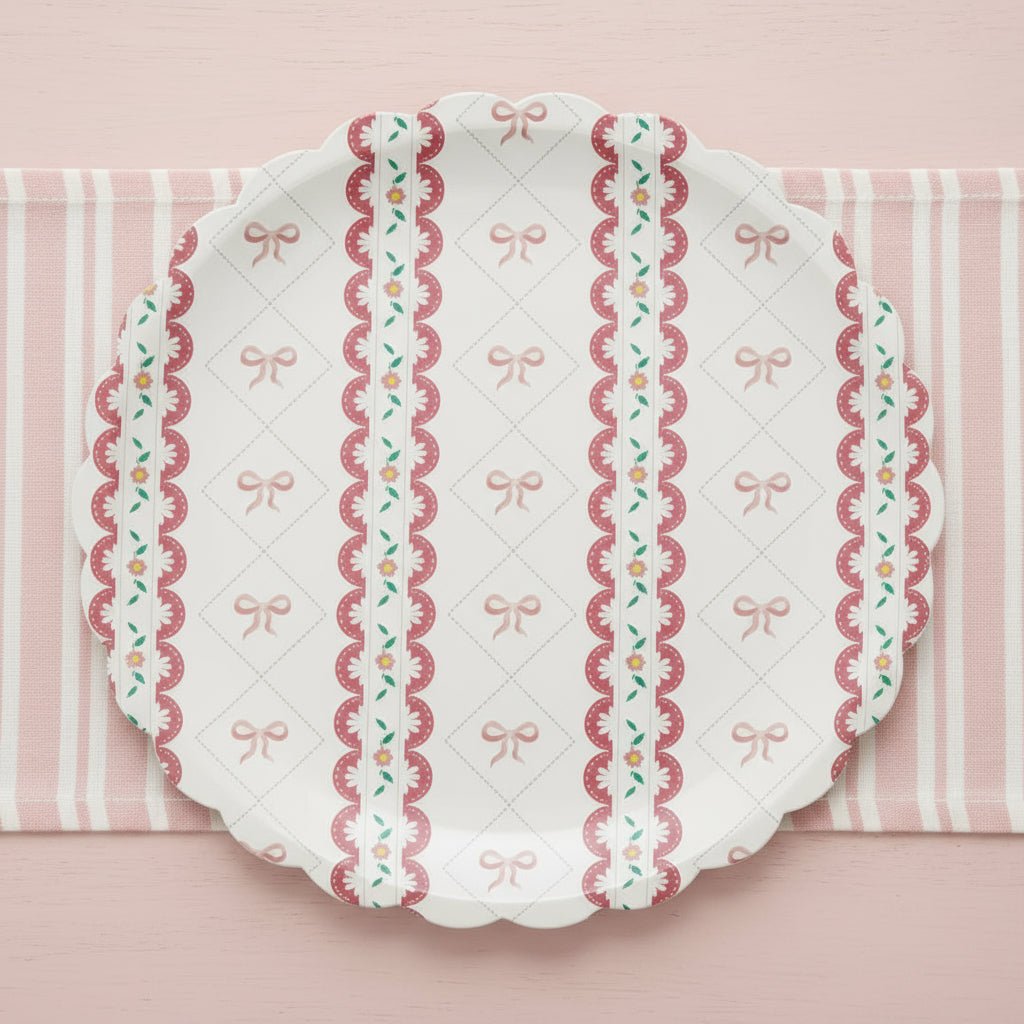 Cherry Coquette Large Plates 10" (8 pack) - themonogram manor 