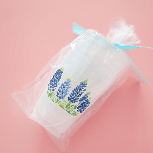 Bluebonnet Fields Frosted Cup Set - themonogram manor 