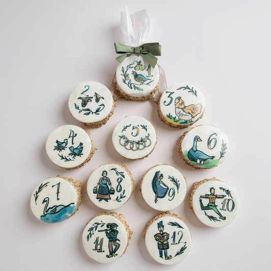 Christmas 12 Days of Christmas Message Rice Crispie Treats - themonogram manor 