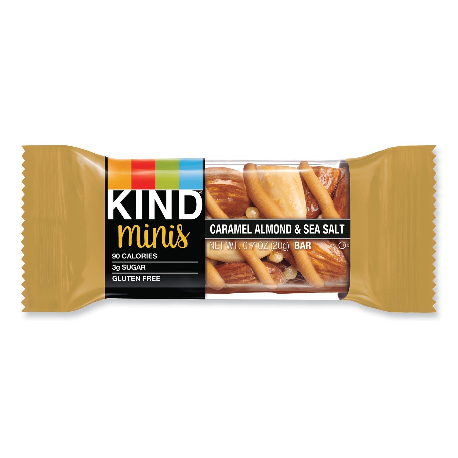 KIND Minis, Caramel Almond Nuts/Sea Salt, 0.7 oz, 10/Pack - themonogram manor 