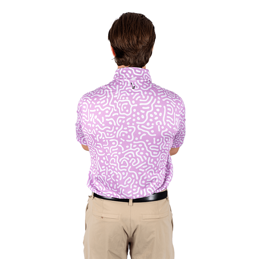 Wrong Fairway Men's Polo (Lavender) - themonogram manor 