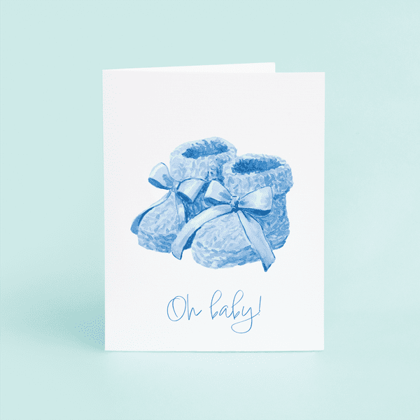 Blue Booties "Oh Baby!" - themonogram manor 