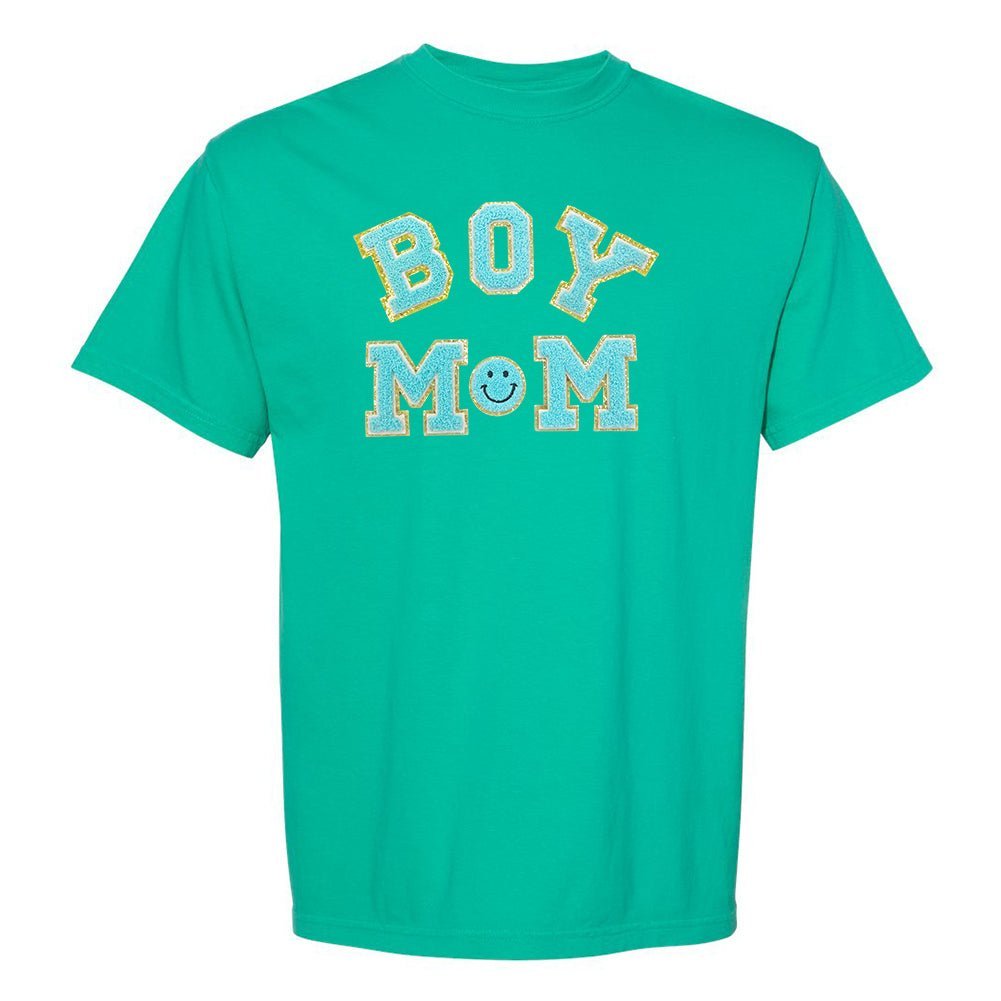 Boy Mom Letter Patch T-Shirt - themonogram manor 