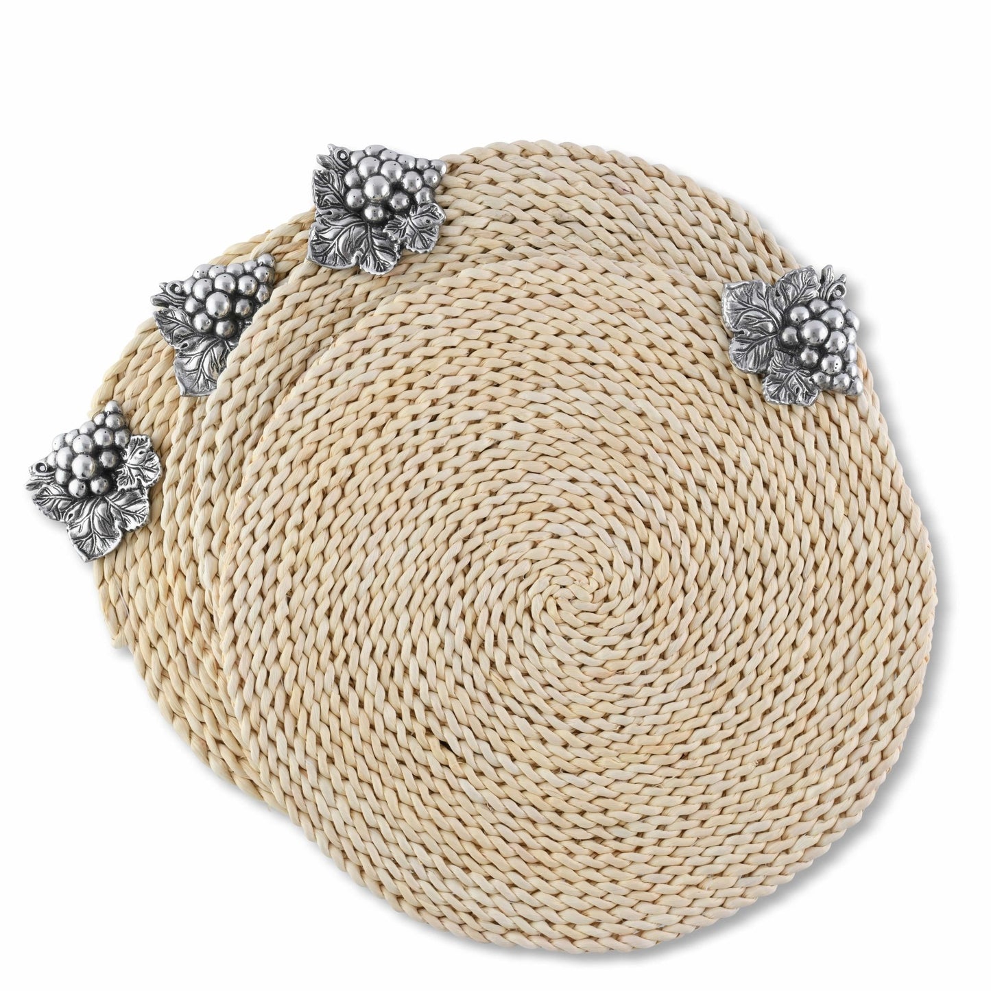 Grape Twisted Seagrass Placemats - set of 4 - themonogram manor 