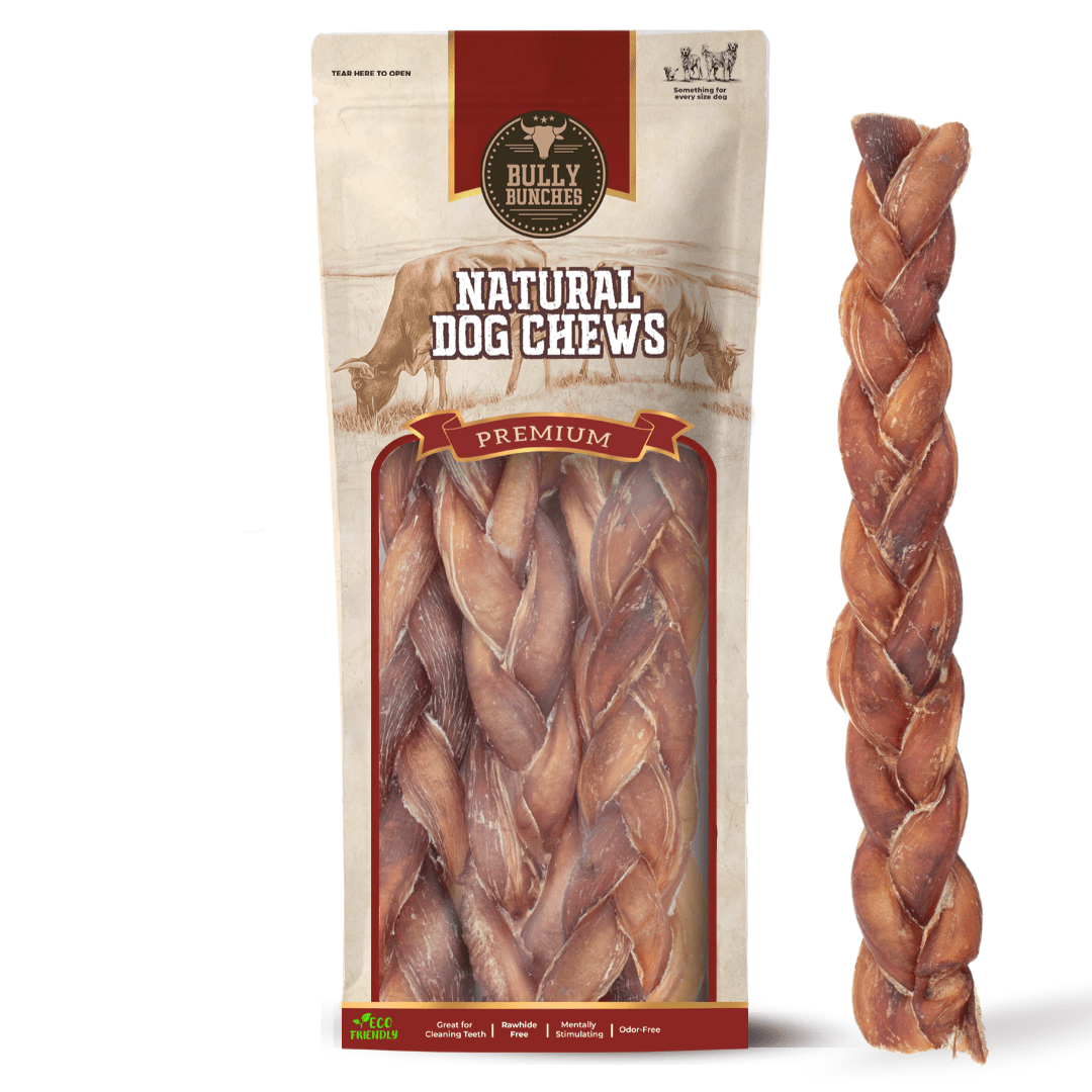 12 Inch Jumbo Braided Bully Stick - themonogram manor 
