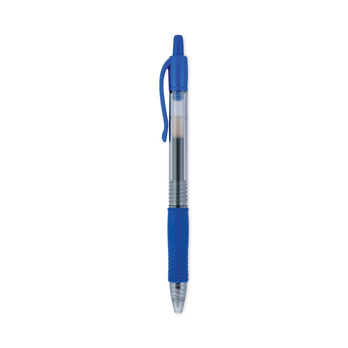 Pilot G2 Premium Gel Pen Convenience Pack, Retractable, Extra - Fine 0.38 mm, Blue Ink, Clear/Blue Barrel, Dozen - themonogram manor 