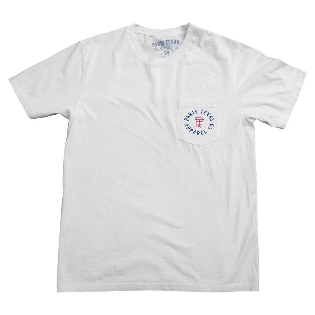 Flags of the Republic Pocket T-Shirt - White - themonogram manor 
