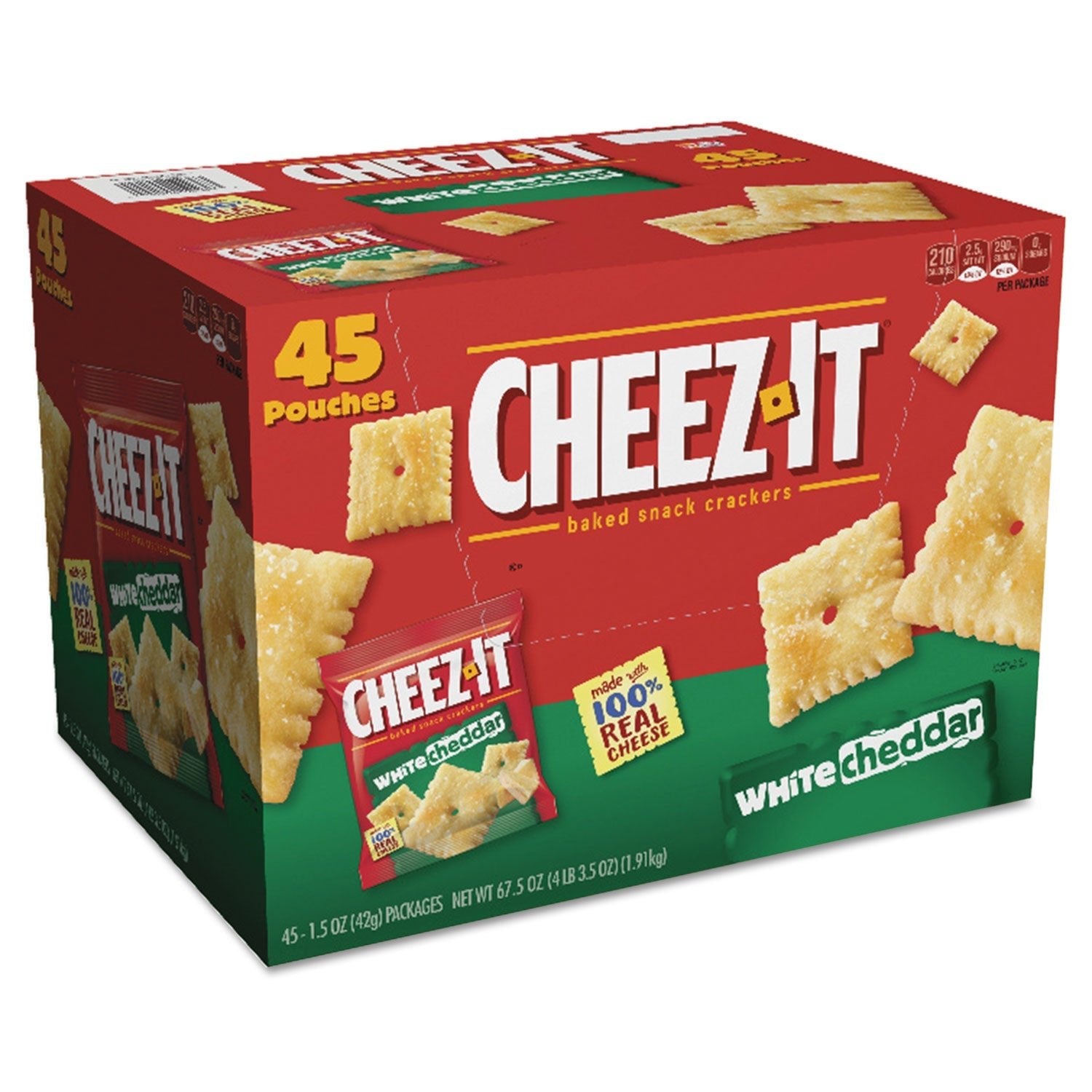 Sunshine Cheez - it Crackers, 1.5 oz Bag, White Cheddar, 45/Carton - themonogram manor 