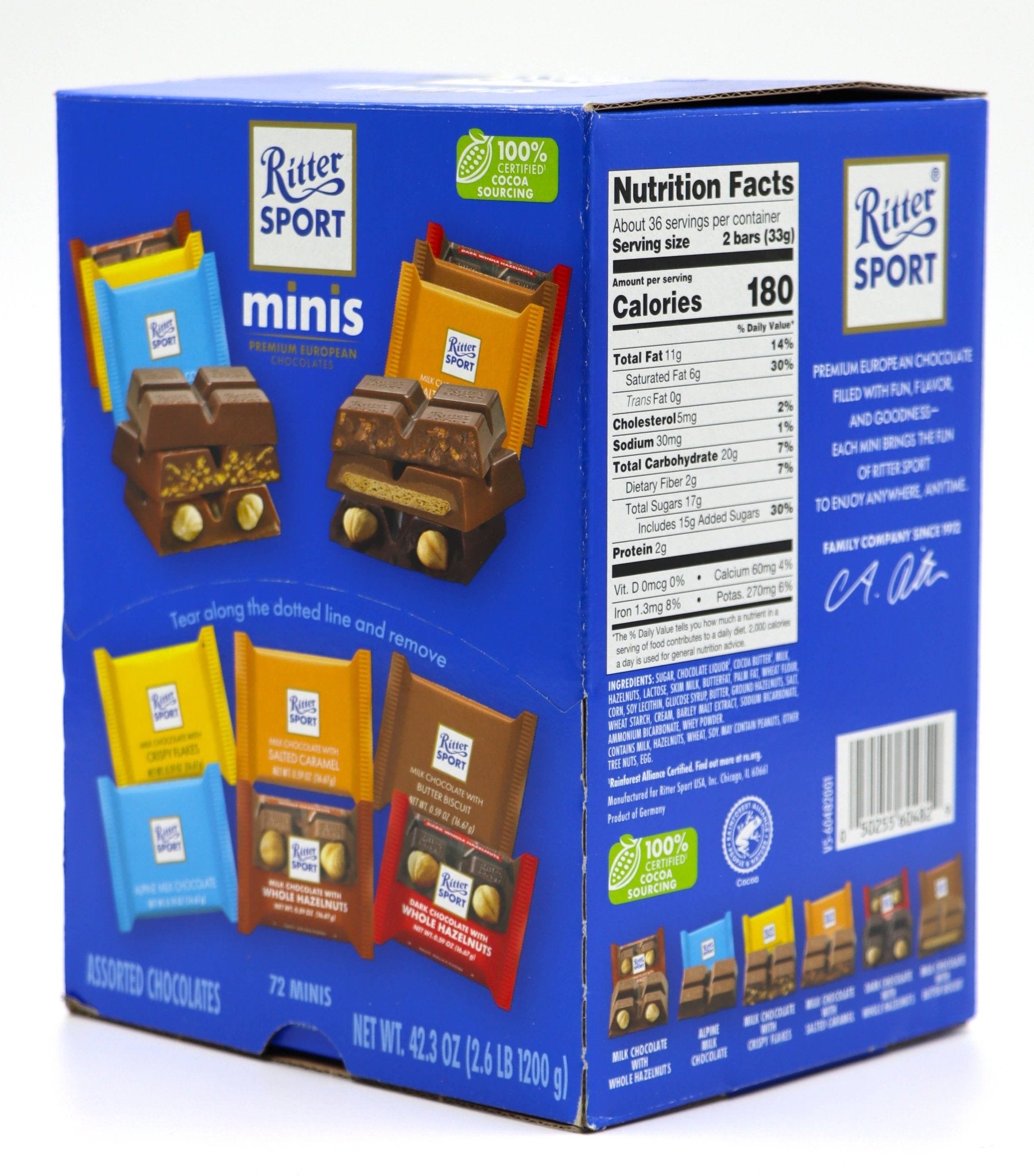 Ritter Sport Assorted Mini Chocolate Squares, 72ct display - themonogram manor 
