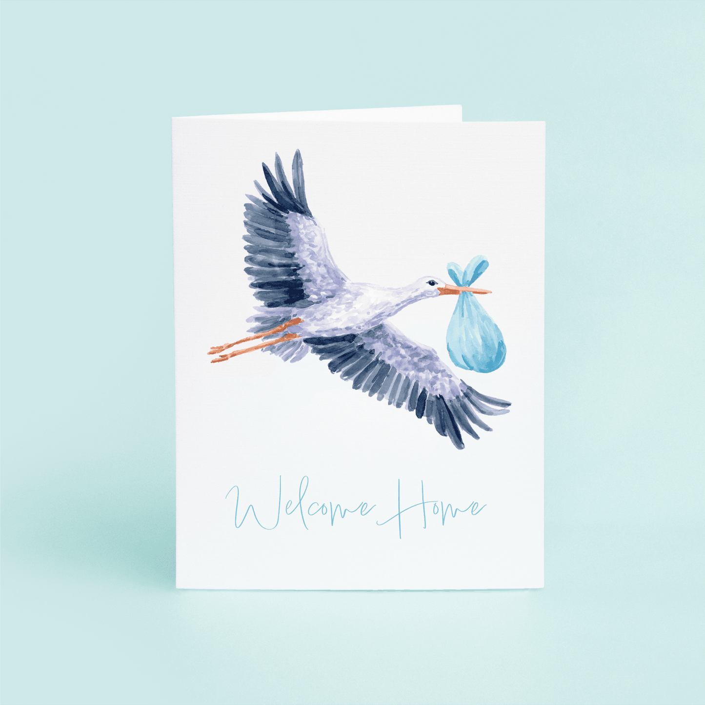 Blue Stork "Welcome Home" - themonogram manor 