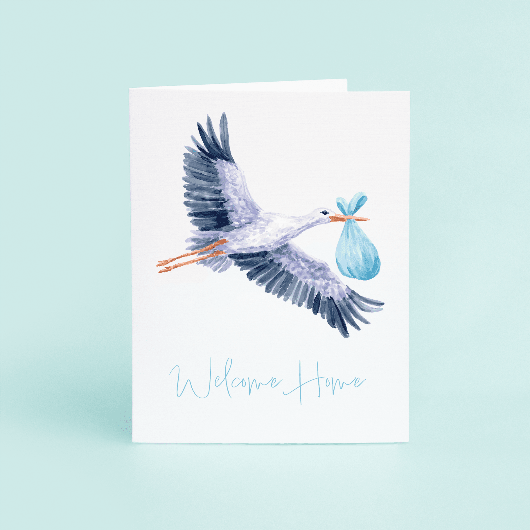 Blue Stork "Welcome Home" - themonogram manor 