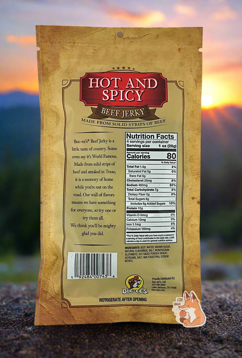 Buc - ee's Hot And Spicy Beef Jerky - themonogram manor 