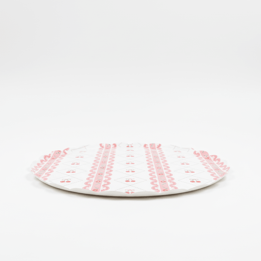 Pink Bow Coquette Large Plates 10" (8 pack) - themonogram manor 