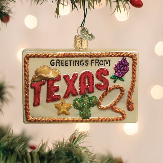 Texas Postcard Ornament - #themonogram manor #