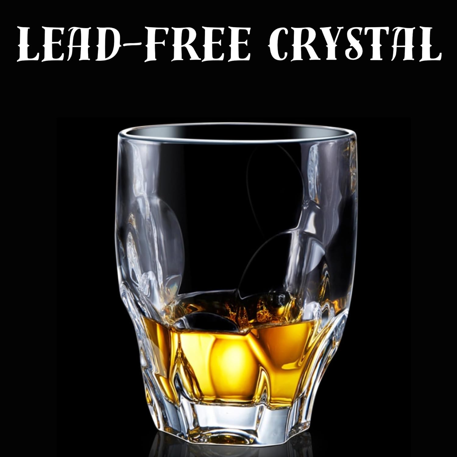 Whiskey Glasses 10oz Premium Scotch Glasses Set of 2 - Old Fashioned Whiskey - themonogram manor 
