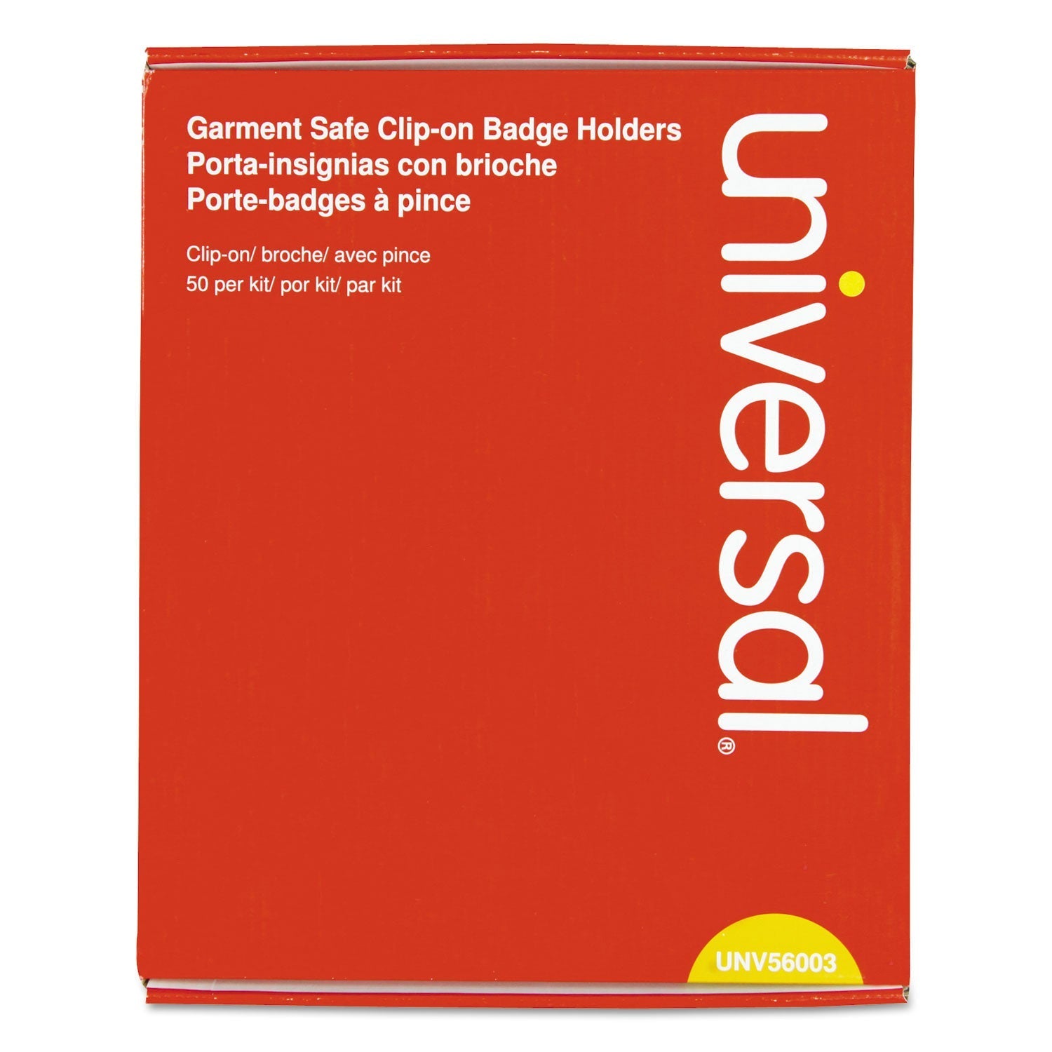 Universal Clear Badge Holders w/Garment - Safe Clips, 2 1/4 x 3 1/2, White Inserts, 50/Box - themonogram manor 