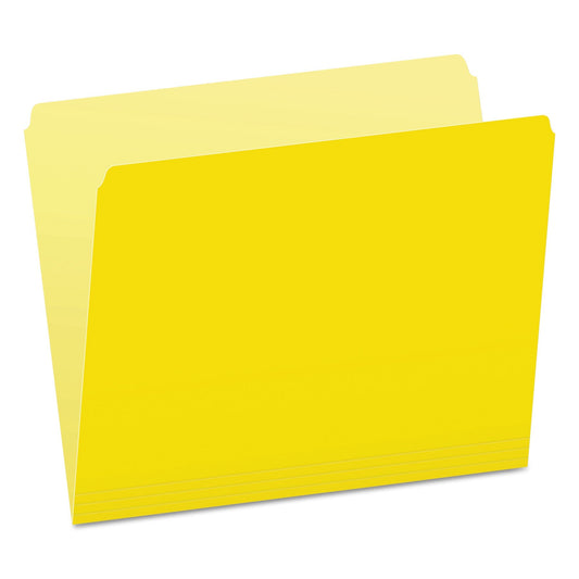 Pendaflex Colored File Folders, Straight Tabs, Letter Size, Yellow/Light Yellow, 100/Box - themonogram manor 