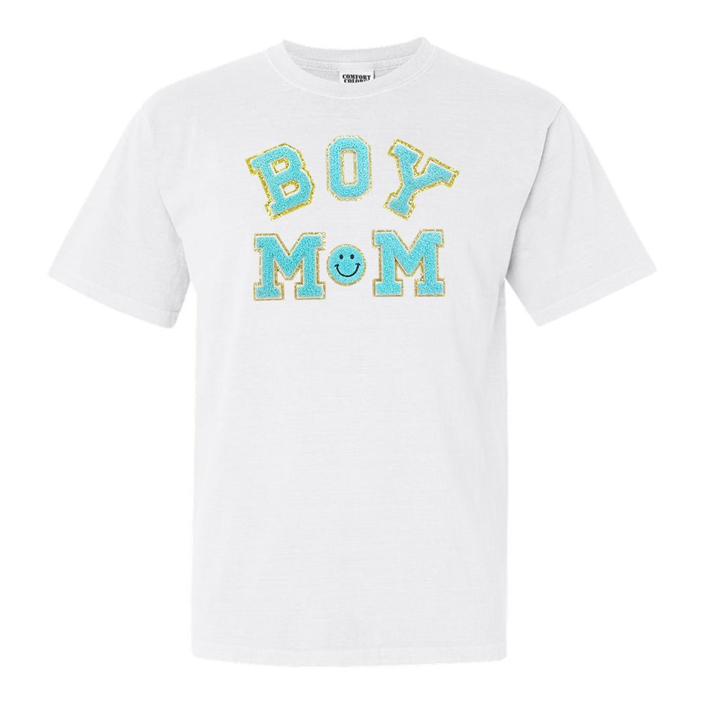 Boy Mom Letter Patch T-Shirt - themonogram manor 