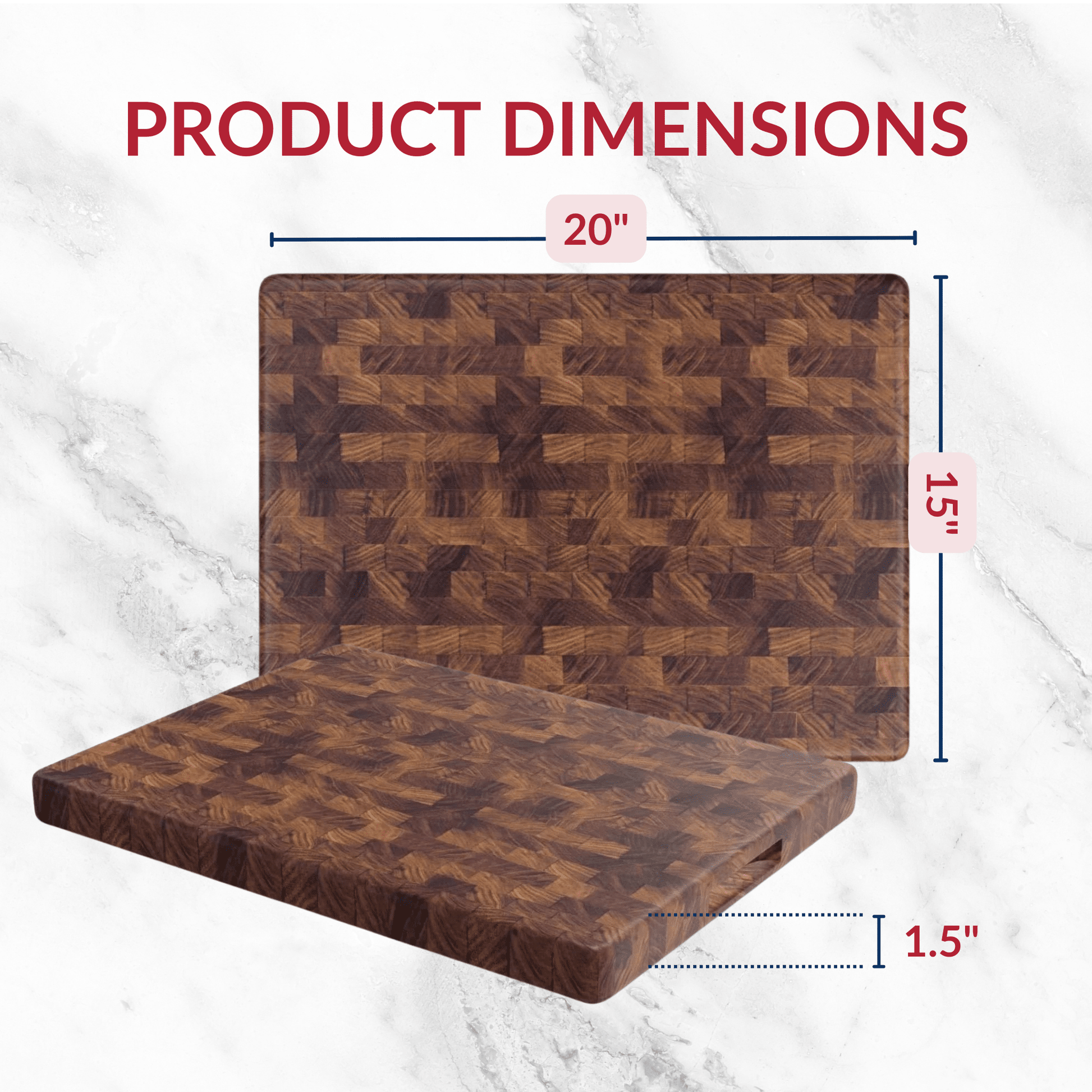 Extra Large Walnut Wood End Grain Cutting Board - themonogram manor 