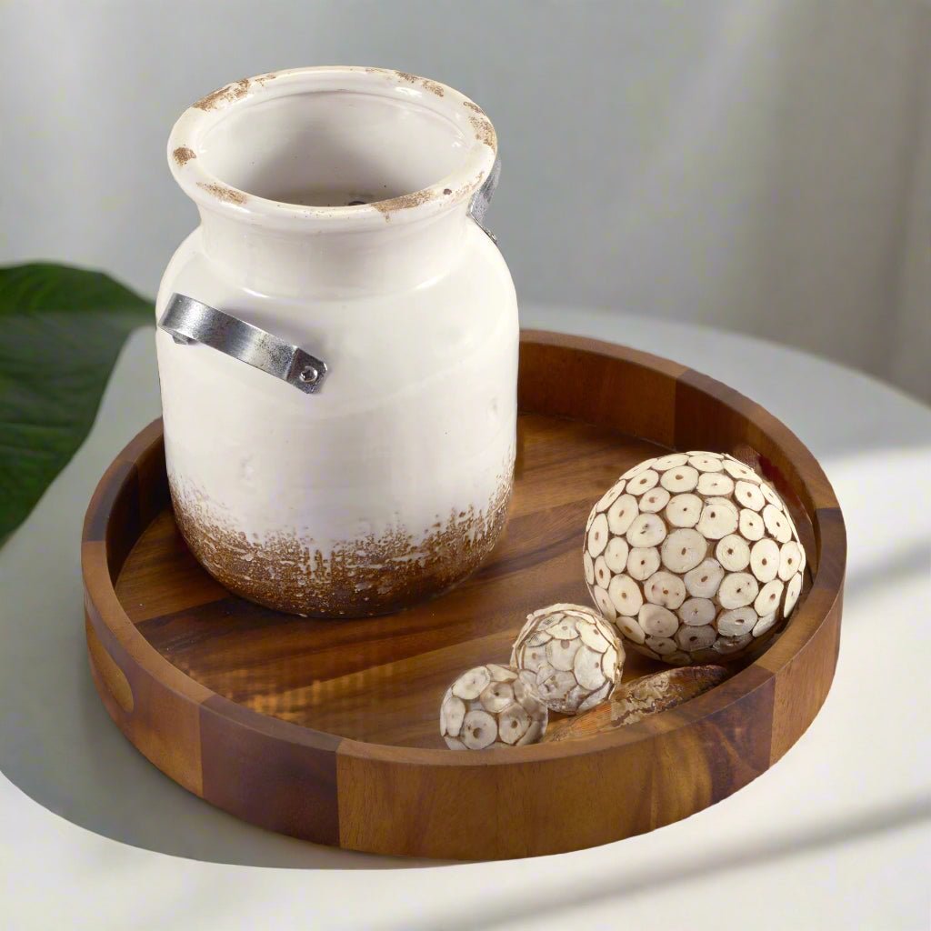 Round Serving Trays - Solid Bottom - themonogram manor 