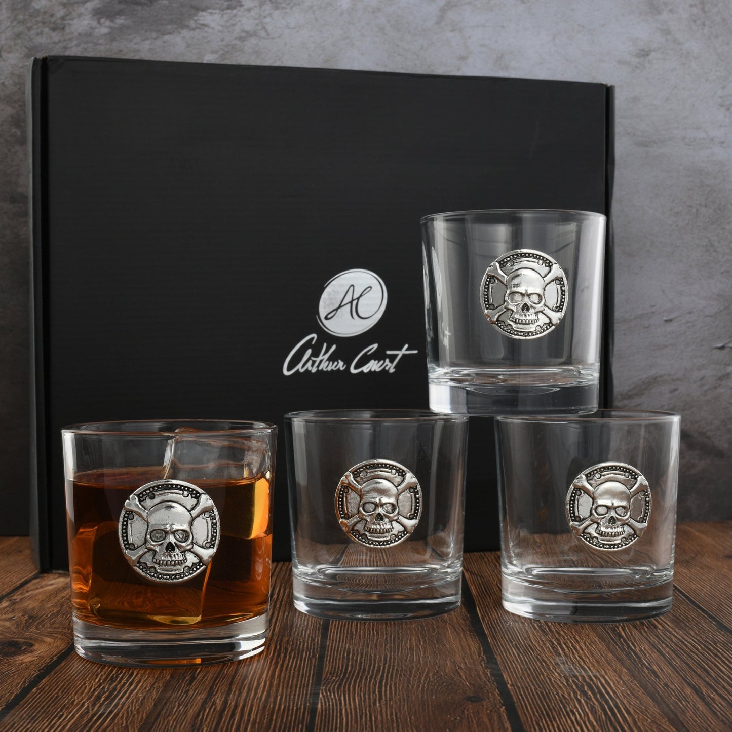 Skull Bar Glasses Set of 4 - themonogram manor 