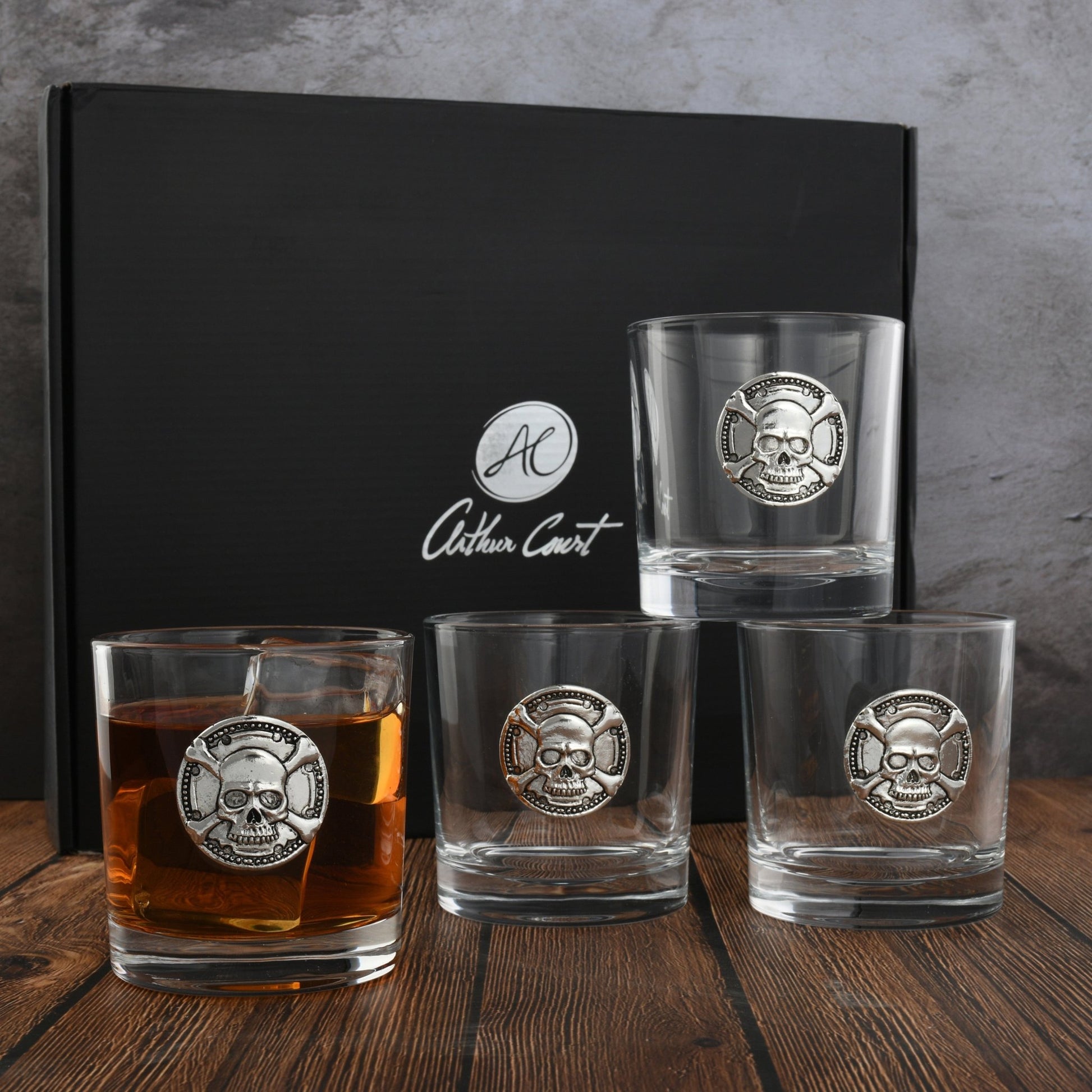 Skull Bar Glasses Set of 4 - themonogram manor 