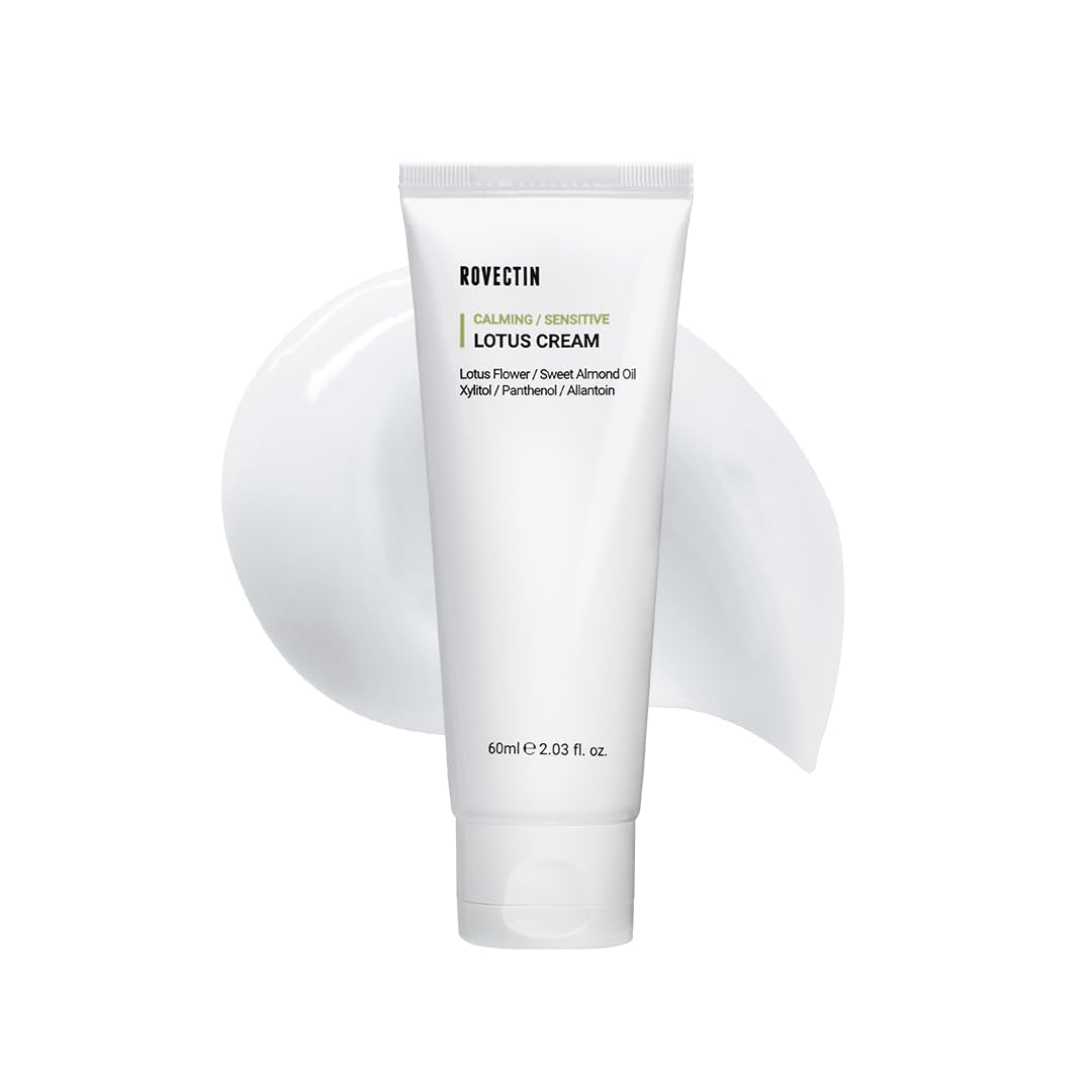 Calming Lotus Water Cream - Lightweight Moisturizer Face Cream for Oily, Combination Skin | 75% Lotus Water Extract for Skin Purifying, Anti-Aging | Vegan Korean Skincare (2.1 Fl.Oz, 60Ml) - themonogram manor 