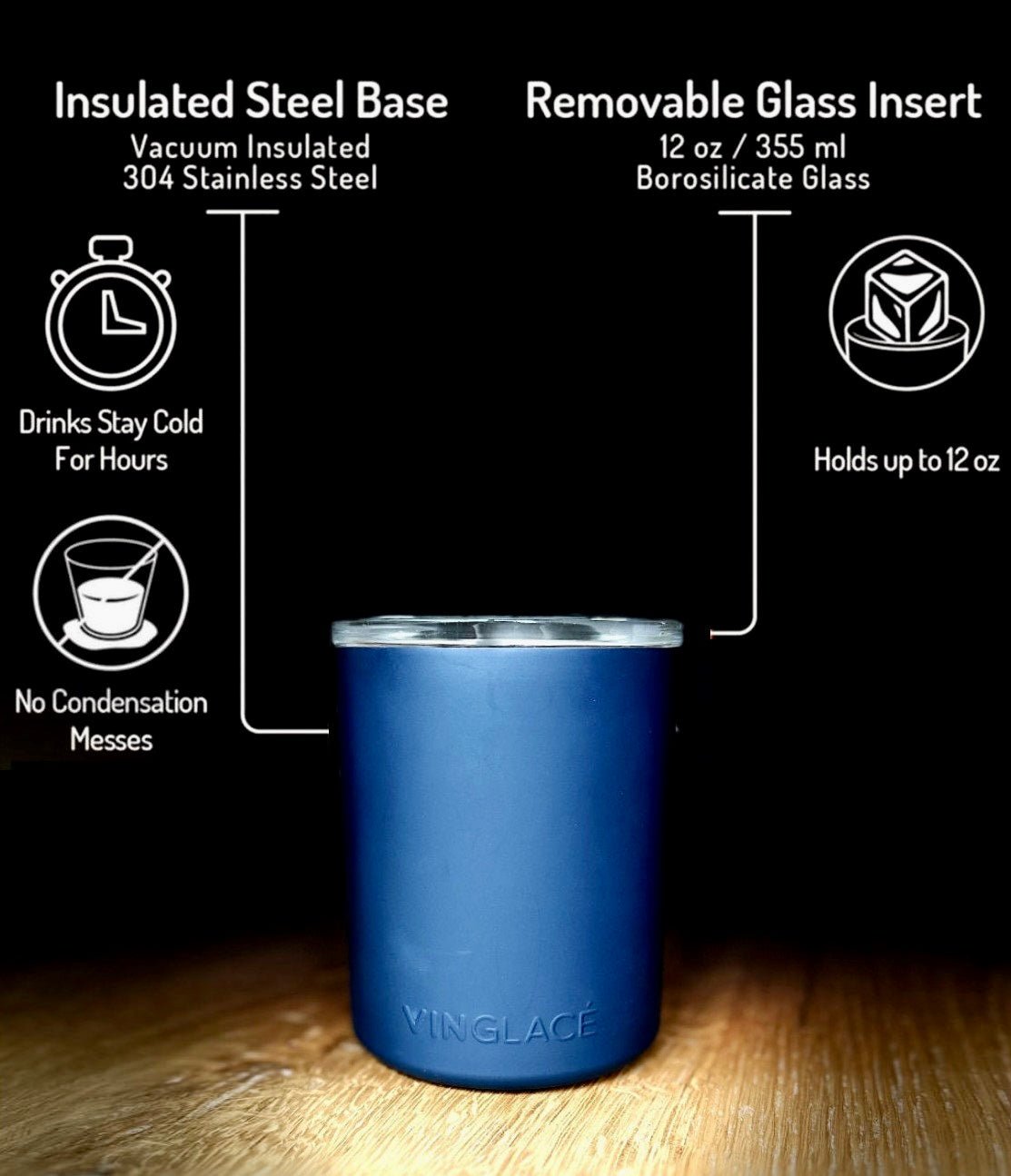 Limited Edition Deer Hunter Glass Lined Whiskey Glass in White - themonogram manor 