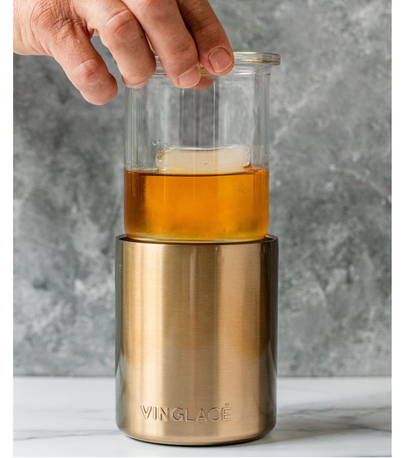 Glass Lined Whiskey Low Ball - themonogram manor 