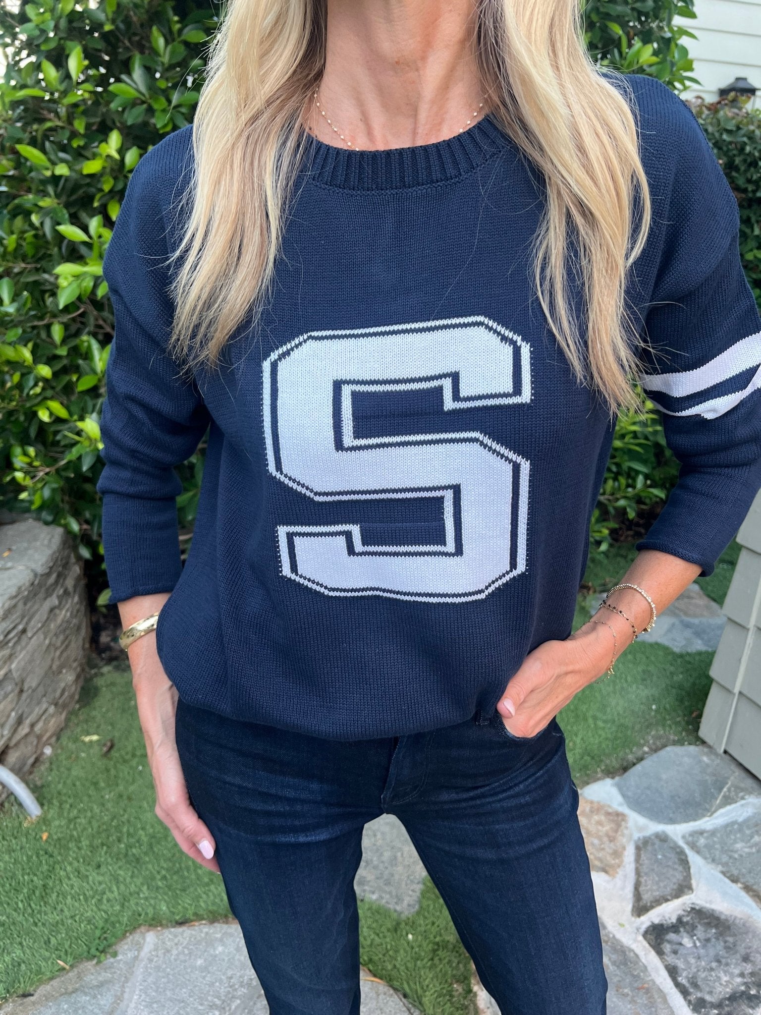 Penn State Long Sleeve – 'We Are' Navy Design - themonogram manor 