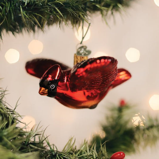 Cardinal In Flight Ornament - #themonogram manor #