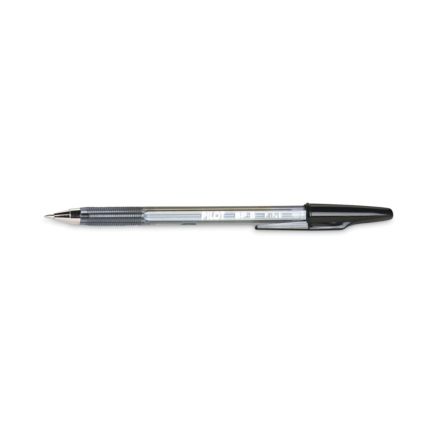 Pilot Better Ballpoint Pen, Stick, Fine 0.7 mm, Black Ink, Smoke Barrel, Dozen - themonogram manor 