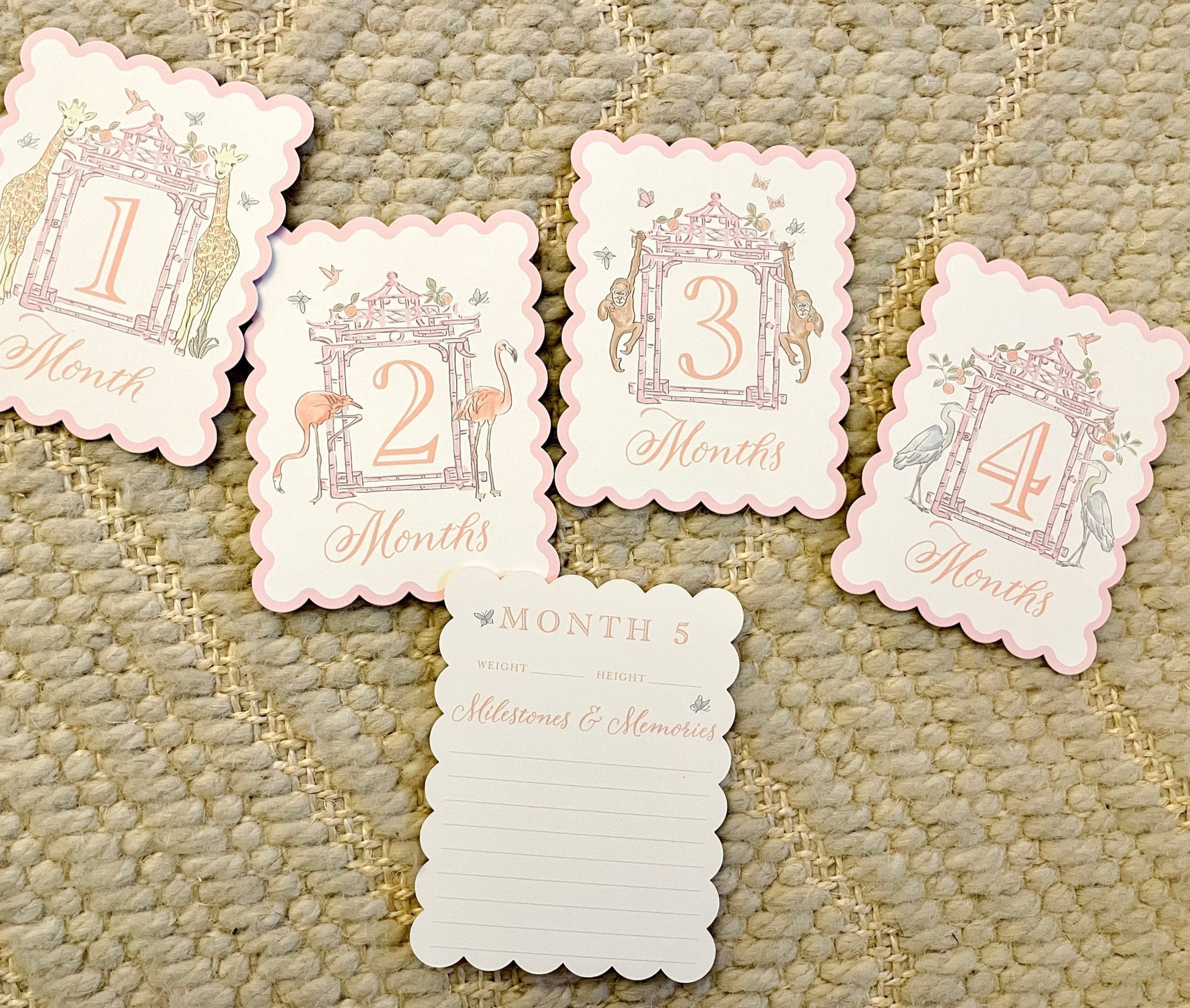 Watercolor Baby Milestone Cards - themonogram manor 