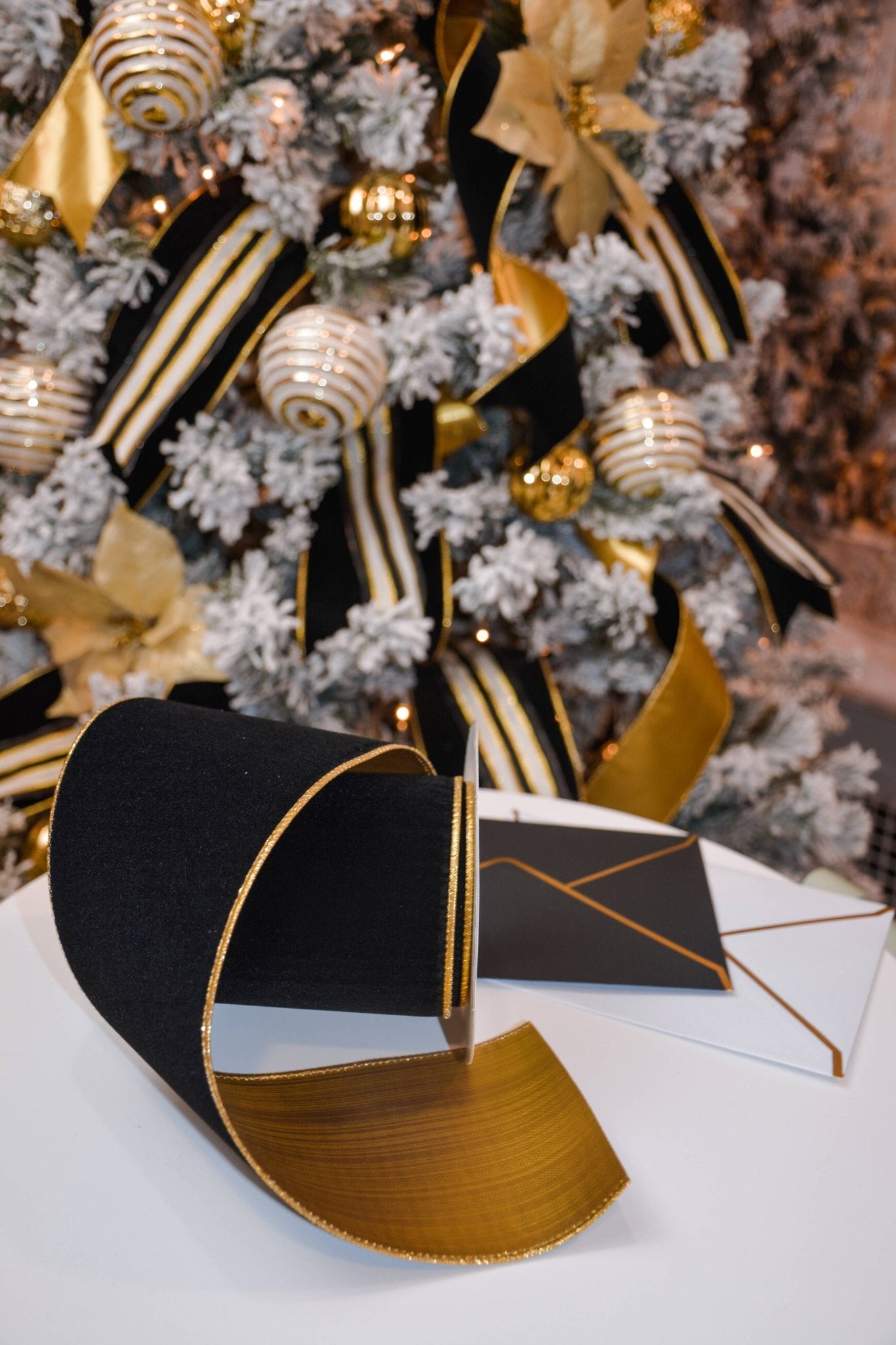 2.5" Bubblegum Pink Velvet Reversible Gold Wired Ribbon - themonogram manor 