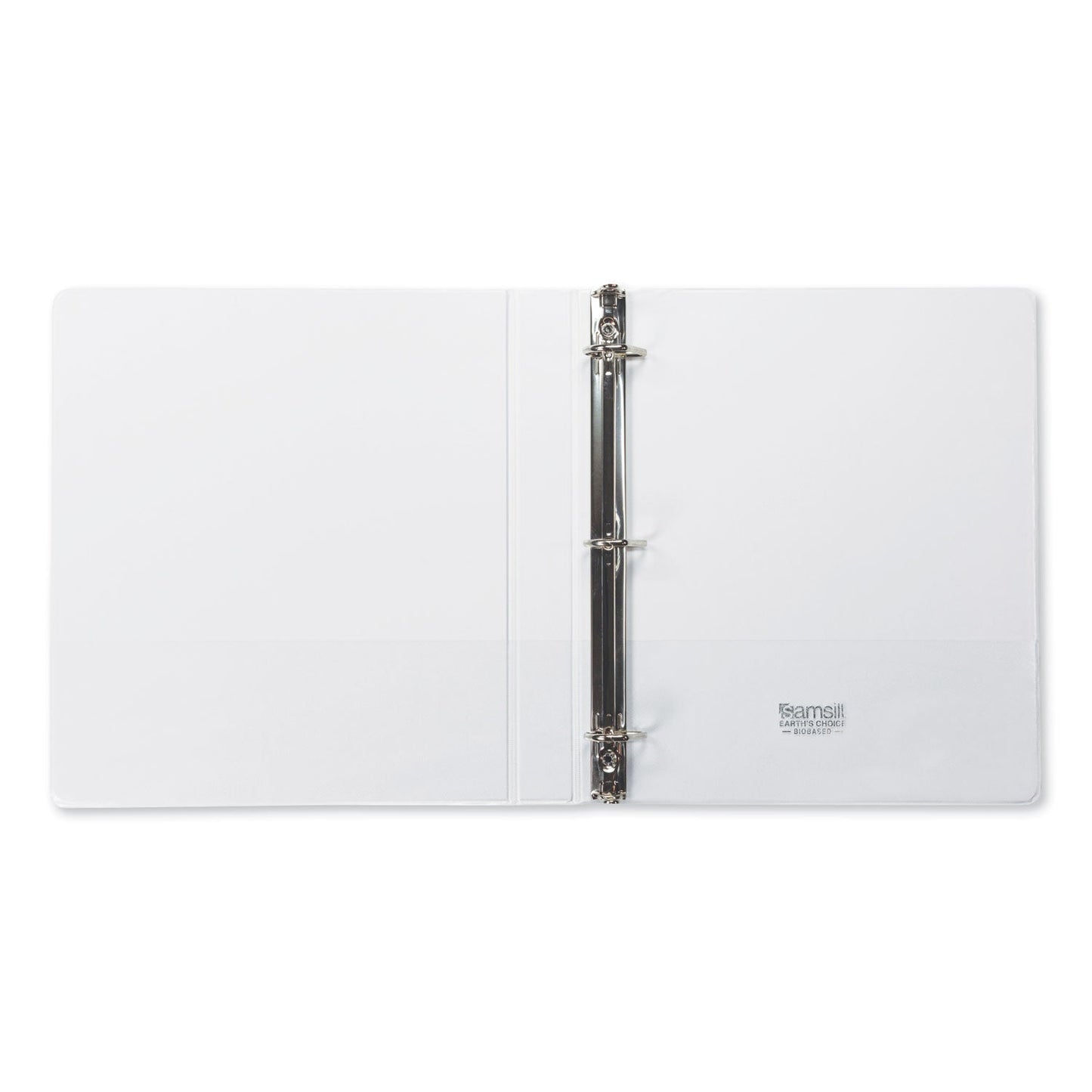 Samsill Earth's Choice Biobased D - Ring View Binder, 3 Rings, 1" Capacity, 11 x 8.5, White - themonogram manor 