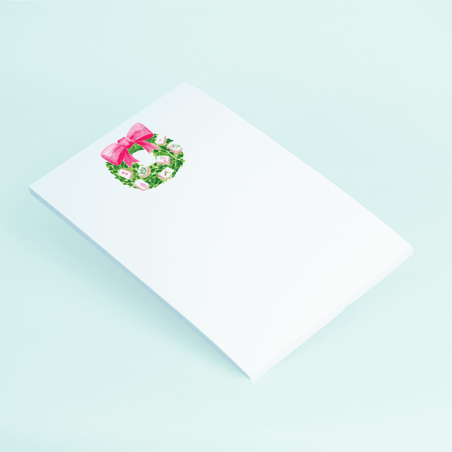 Mahjong Wreath Notepad - themonogram manor 