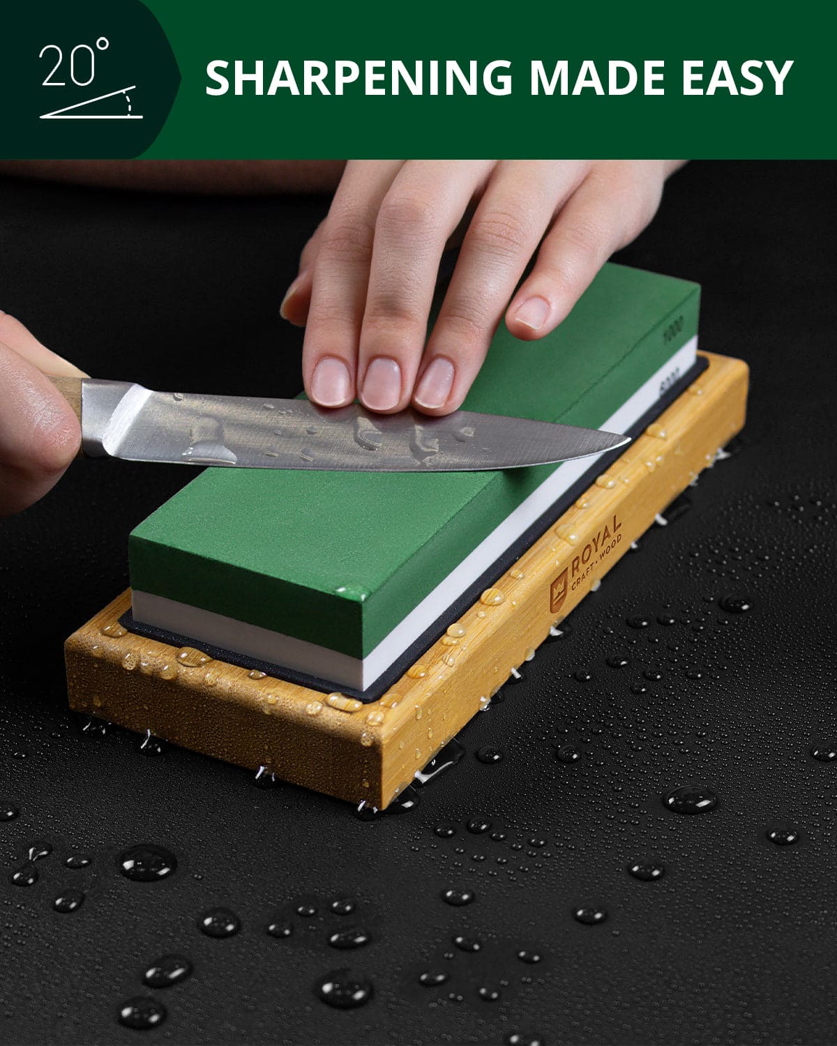 Whetstone Knife Sharpening Kit, White/Green - themonogram manor 