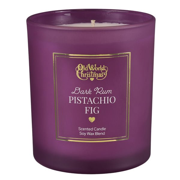 Dark Rum Pistachio Fig Candle - themonogram manor 