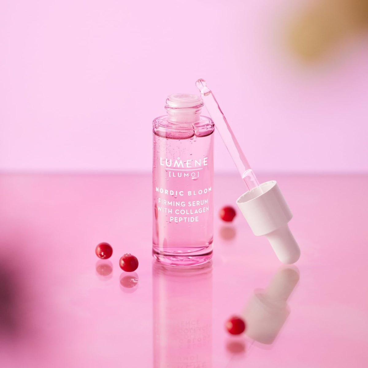 [Lumo] Vegan Collagen Face Serum - Firming Peptide Serum Formulated with Hyaluronic Acid for Smoother, Plump-Looking Skin - Helps to Reduce the Appearance of Fine Lines + Wrinkles (1 Fl Oz) - themonogram manor 