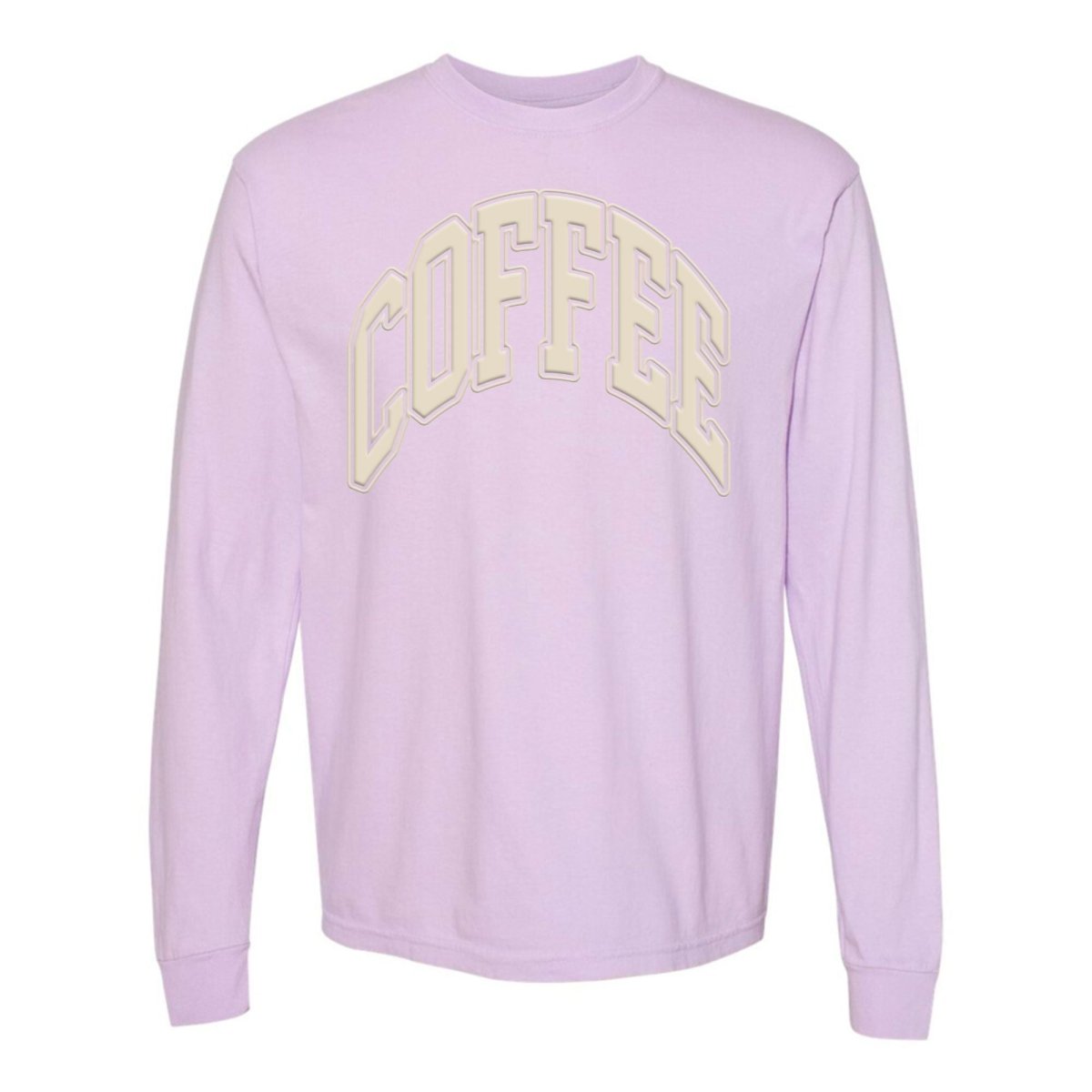 'Coffee' PUFF Long Sleeve T-Shirt - themonogram manor 