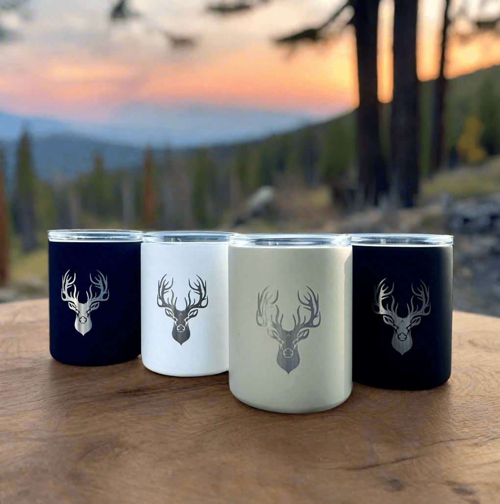Limited Edition Deer Hunter Set of 4 Whiskey Glasses - themonogram manor 