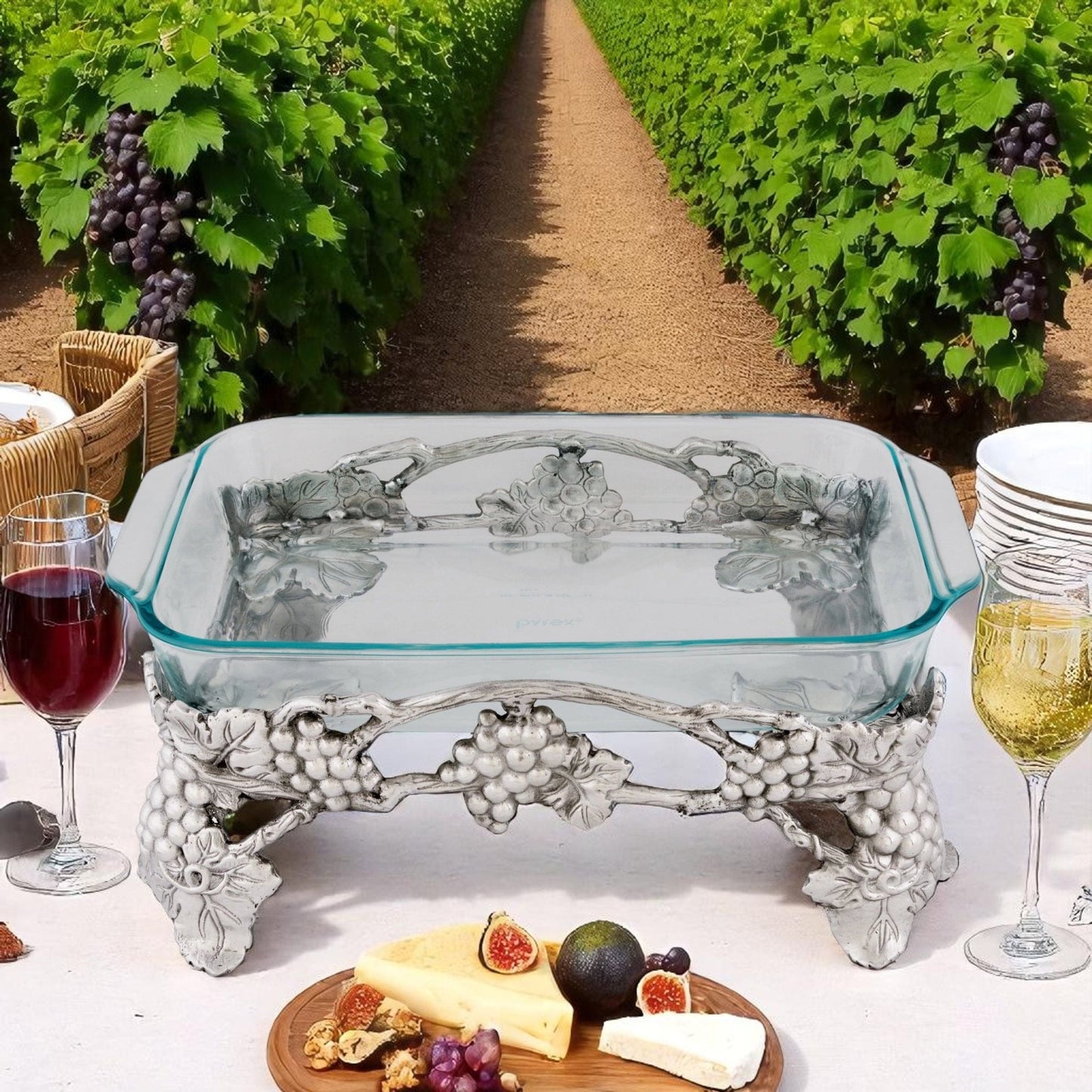 Elevated Grape Pyrex Holder 3qt - themonogram manor 