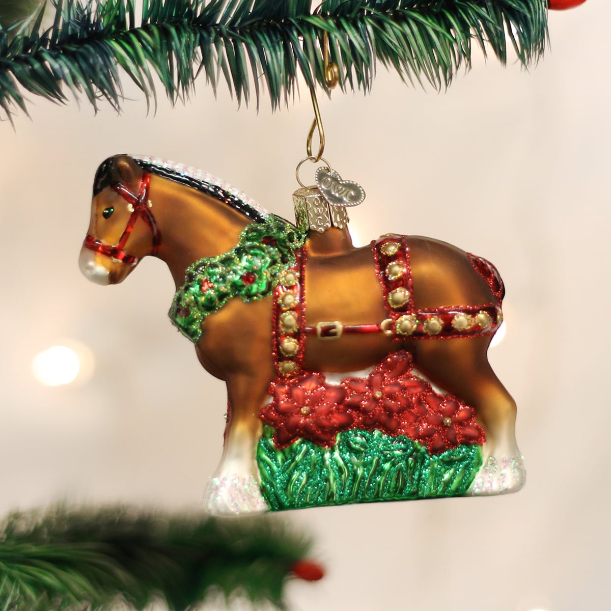 Holiday Clydesdale Ornament - themonogram manor 