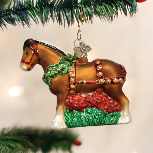 Holiday Clydesdale Ornament - themonogram manor 