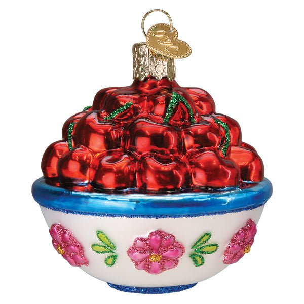 Bowl Of Cherries Ornament - themonogram manor 