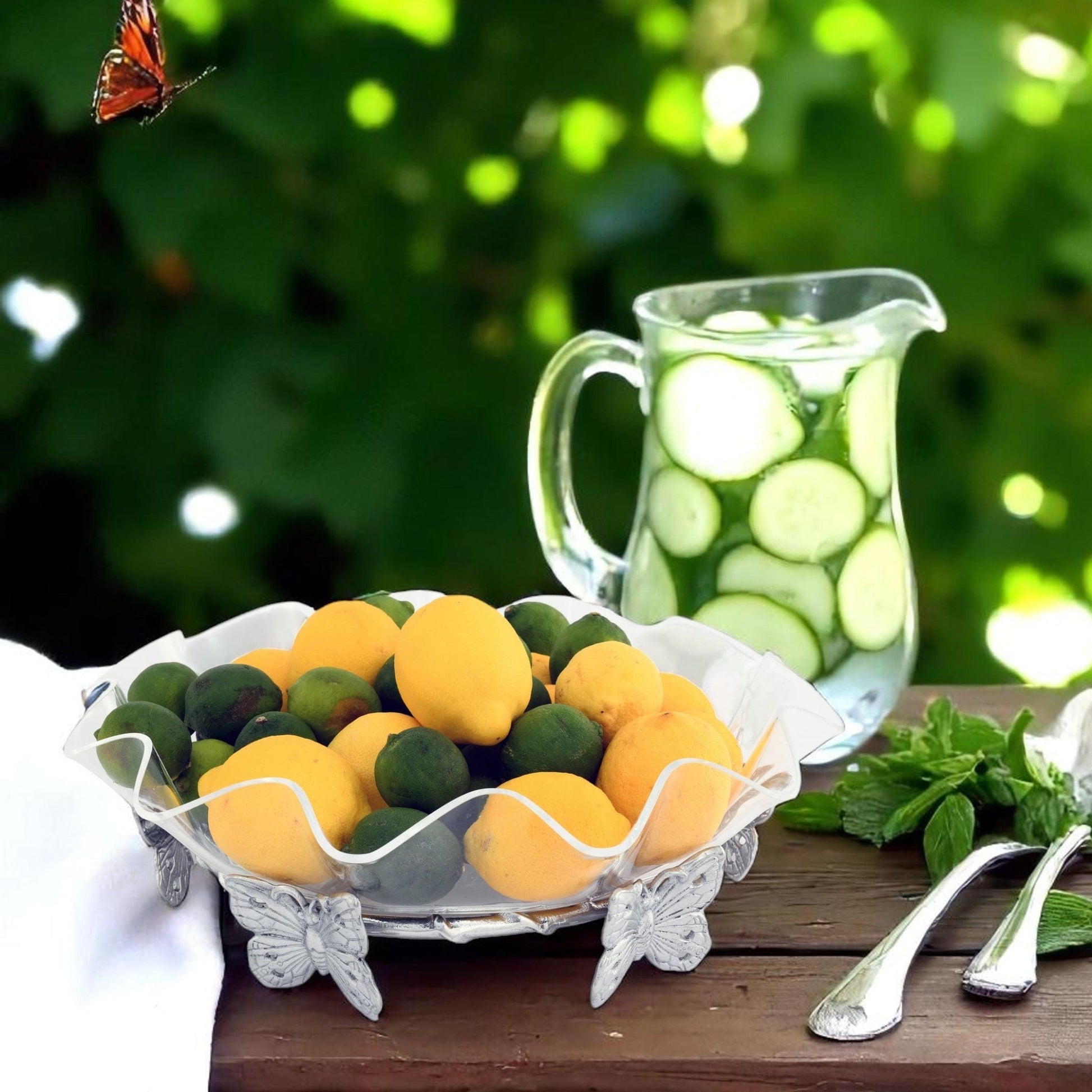 Butterfly Stand Acrylic Bowl 16 - themonogram manor 