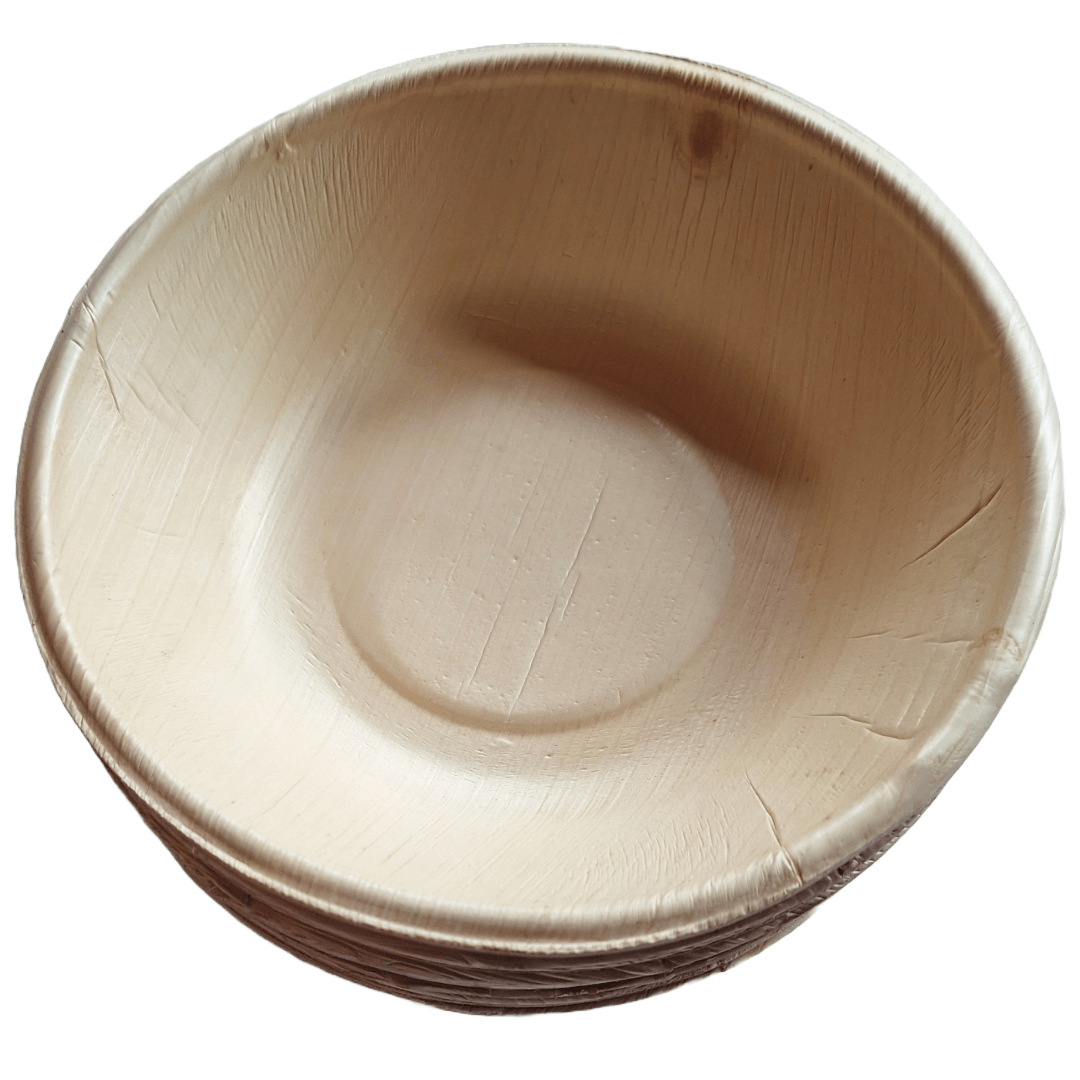 Palm Leaf Bowl 8 Inch Round (240 Pack) - themonogram manor 
